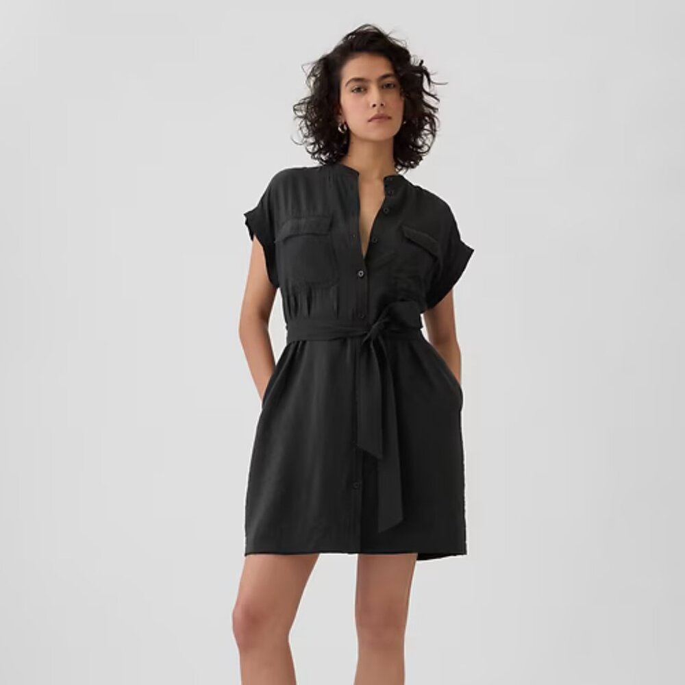 NWT Gap Black Utility Dress, Size L